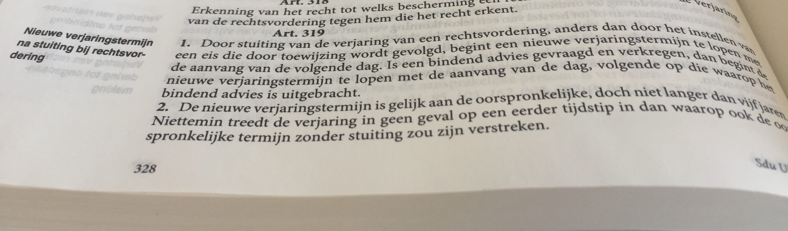 verjaring stuiting erkenning houder